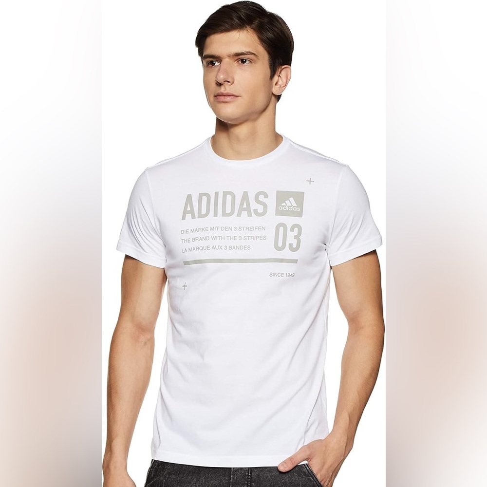 3/$20 ADIDAS Lineage ID Short Sleeve Tee - White